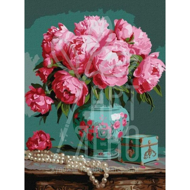 Набір для розпису за номерами "Мелодія квітів", 30х40 см, Ідейка