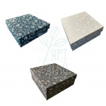 Коробка подарункова, гофрокартон "Новорічний візерунок", 26х26х8,5 см, Україна