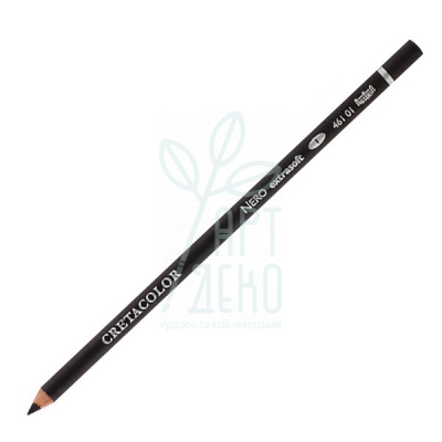 Олівець для рисунку вугільно-олійний Nero, чорний дуже м’який 1, Cretacolor