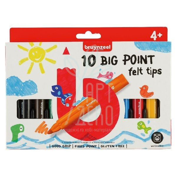 Набір фломастерів Big point, 10 шт., Bruynzeel