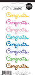 Лист наклейок Congrats/Multicolor, Doodlebug