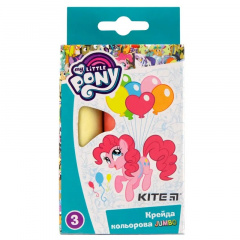 Набір крейди кольорової Jumbo My Little Pony, 3 шт., Kite