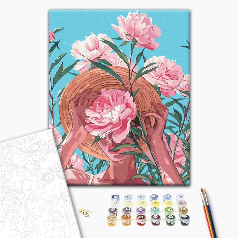 Набір для розпису за номерами "Квітковий настрій", 40х50 см, Brushme