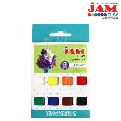 Набір полімерної глини Jam Clay "Flower", 8х20 г, ROSA
