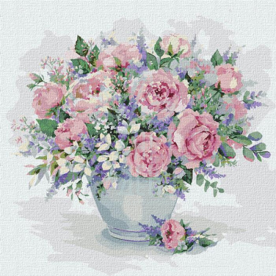 Набір для розпису за номерами, "Чарівний аромат троянд", 50х50 см, Ідейка