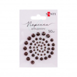 Набір перлин самоклеючих, шоколадні, 50 шт, Santi
