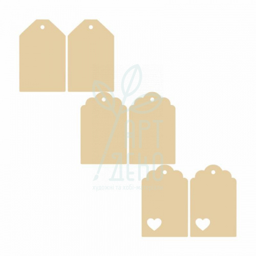 Набір тегів картонних, 6 шт, ROSA Talent