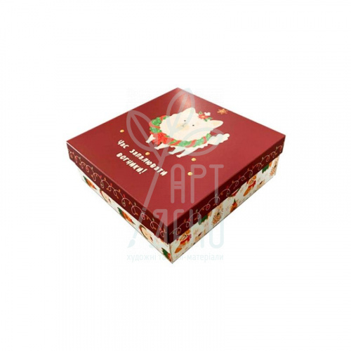Коробка подарункова "Час запалювати вогники", 18х18х6 см, Україна