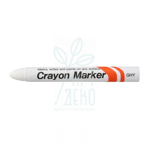 Маркер-олівець перманентний індустріальний Crayon, білий, 15 мм, Sakura