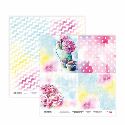 Папір для скрапбукінгу, двосторонній "Floral Poem" 18, 30х30 см, 200 г/м2, ROSA Talent Папір для скрапбукінгу, двосторонній "Floral Poem" 18, 30х30 см, 200 г/м2, ROSA Talent