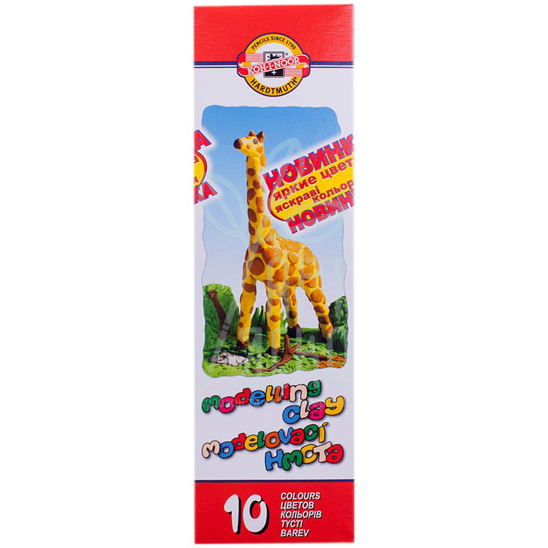 Набір пластиліну "Жирафа", 200 г, 10 кол, KOH-I-NOOR
