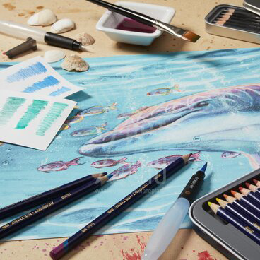 Набір олівців акварельних INKTENSE, у блістері, 6 шт, DERWENT