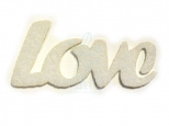 Набір декору з фетру "LOVE-2", білий, 6,5 см, 3 шт.
