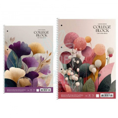 Коледж-блок Student, спiраль, А4+, ламінація, кремовий блок, клітинка, 70 г/м2, 80 л, Школярик