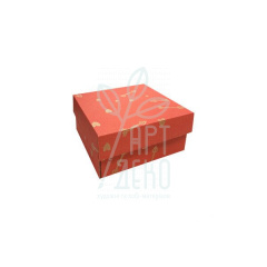 Коробка декоративна "Стріли", 14,5х14х7,2 см, червона, Україна