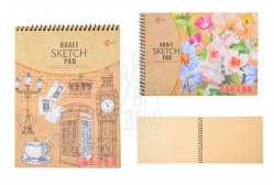 Альбом для скетчів Sketch Pad, спіраль, крафтовий папір, А5 (14,8х2...