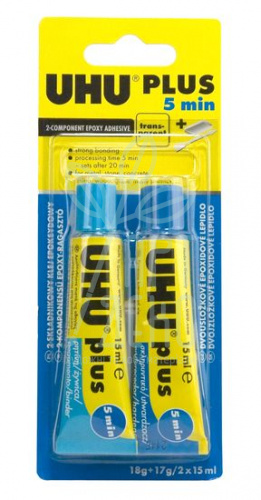 Клей Плюс 2К-Епоксидний Фіксатор 5 хв, Plus Schnellfest, 35 г, UHU