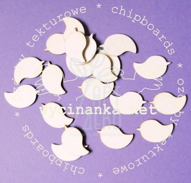 Набір чипбордів "Пташки", 20 шт., Wycinanka