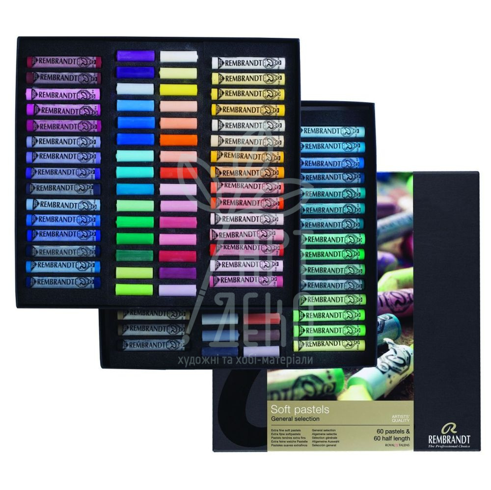 Набір пастелі сухої Rembrandt Master, м'яка, 120 шт. (60 цілих + 60 половинок), Royal Talens