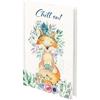 Книга записна Cuties Chill Out, тверда обкладинка, А6 (10,5х14,8 см), 80 л., в клітинку, Axent 