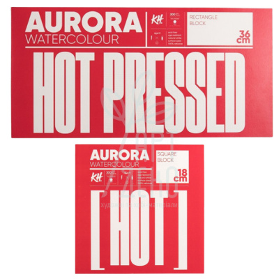 Блок паперу для акварелі Aurora Watercolour HP, дрібне зерно, 300 г/м2, 20 л., KUNST & HOBI Блок паперу для акварелі Aurora Watercolour HP, дрібне зерно, 300 г/м2, 20 л., KUNST & HOBI