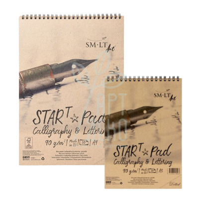 Альбом для каліграфії та леттерінгу STAR T, спіраль, крапка, 90 г/м2, 30 л., SMILTAINIS