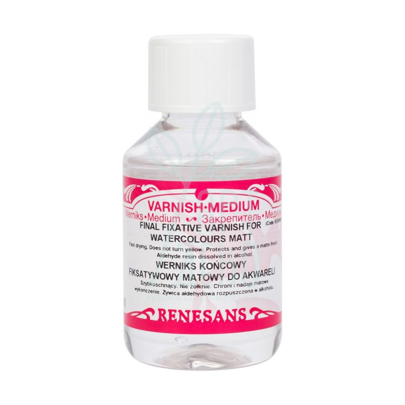 Лак фінішний для гуаші та темпери, матовий, 100 мл, Renesans