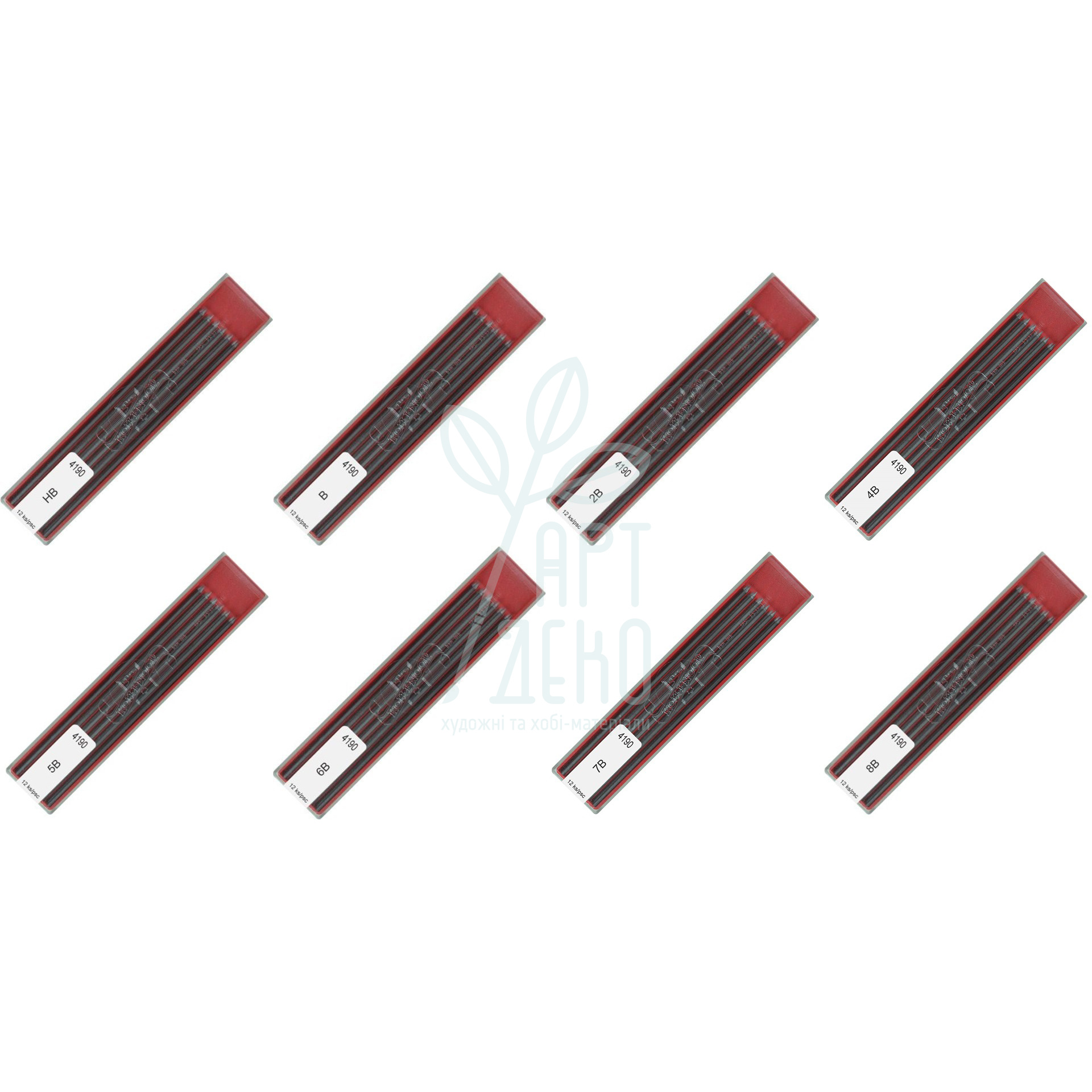 Грифелі для цангового олівця, 2 мм, 12 шт., KOH-I-NOOR