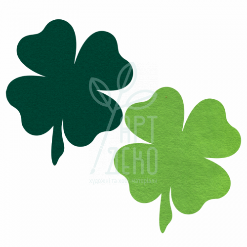 Набір заготовок з фетру "Чотирилистник", 9х8 см, 6 шт, ROSA Talent