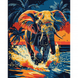 Набір для розпису за номерами "Магія слона", 40х50 см, Ідейка