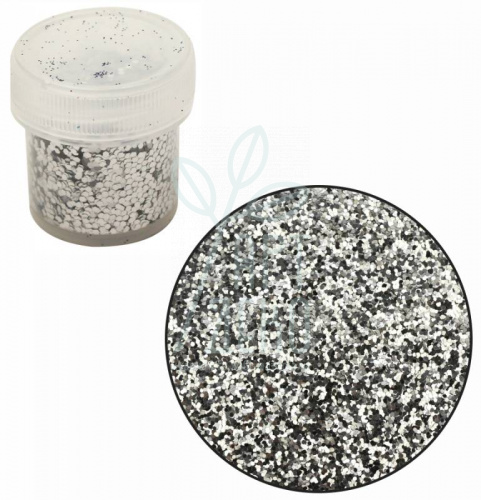 Глітер, Срібний, 1 мм, 7 г, Margo