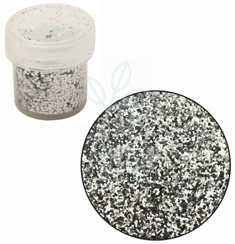 Глітер, Срібний, 1 мм, 7 г, Margo