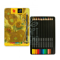 Набір олівців кольорових Van Gogh Museum, металева коробка, 12 шт, Bruynzeel