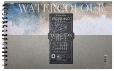 Альбом для акварелі Watercolour Torchon Extra Rongh, спіраль, 300 г/м2, 12 л., Fabriano