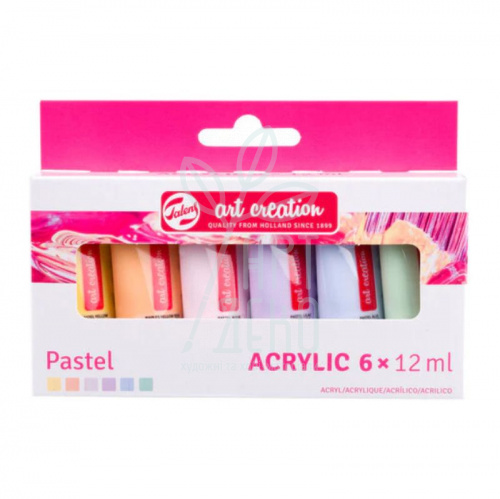 Набір акрилових фарб ArtCreation Pastel, 6х12 мл, Royal Talens