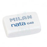 Гумка Nata 648, прямокутна, 31х19х9 мм, біла, Milan