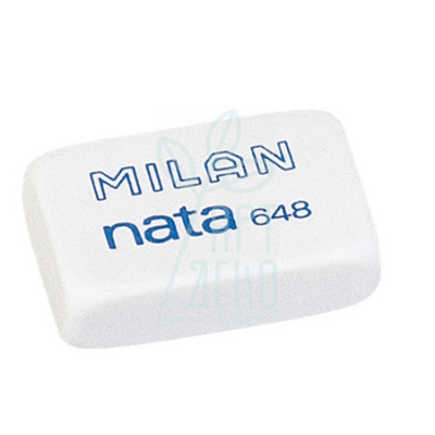 Гумка Nata 648, прямокутна, 31х19х9 мм, біла, Milan