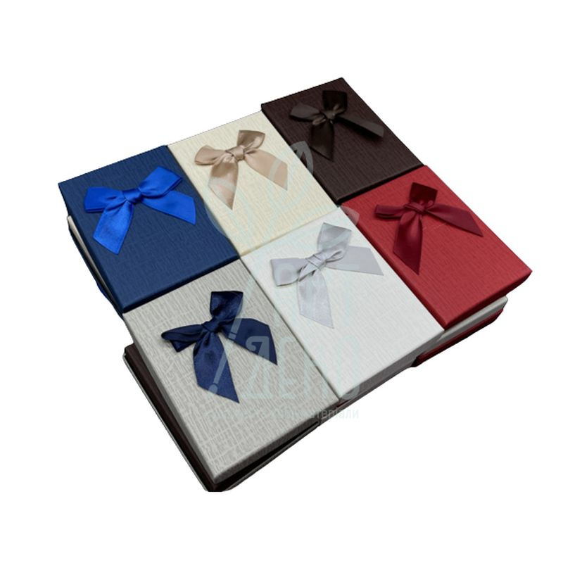 Коробка подарункова з бантом, 12х16х3 см, Україна