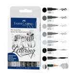 Набір ручок капілярних PITT Artist Pens Starter Lettering, 9 предметів, Faber-Castell