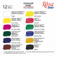 Набір гуашевих фарб Studio "Classic", 12x40 мл, ROSA 