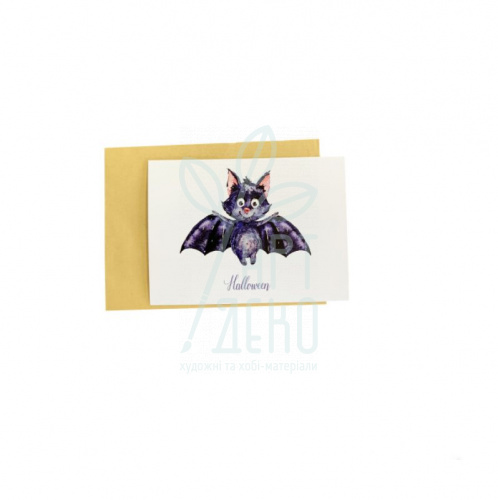 Листівка з конвертом "Halloween" мишка, 10,5х14,8 см, Україна