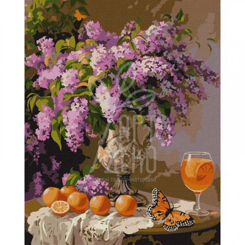 Набір для розпису за номерами "Бузковий аромат", 40х50 см, Ідейка