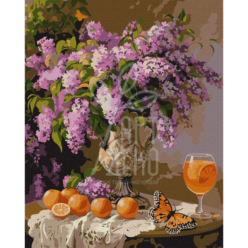 Набір для розпису за номерами "Бузковий аромат", 40х50 см, Ідейка