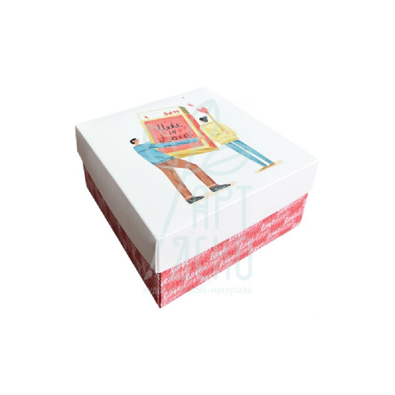 Коробка подарункова "Made in love", 20х20х10 см, Україна