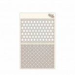 Набір чипбордів для скрапбукінгу "Абстракція 3", білий картон, 12,6х20 см, ROSA Talent