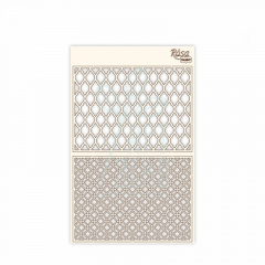 Чипборд для скрапбукінгу "Абстракція 3", білий картон, 12,6х20 см, ROSA Talent