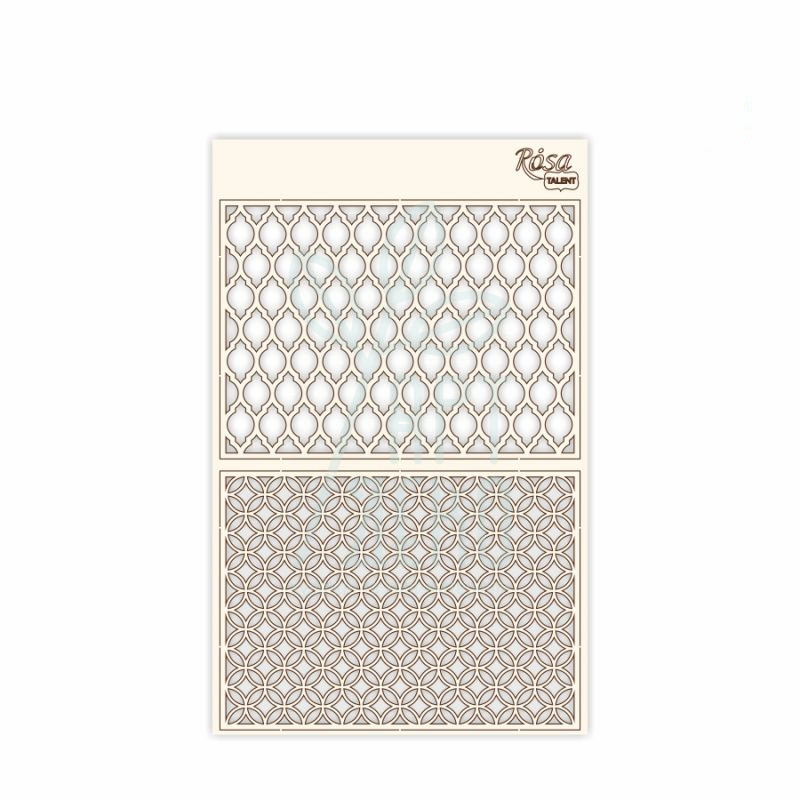 Набір чипбордів для скрапбукінгу "Абстракція 3", білий картон, 12,6х20 см, ROSA Talent
