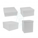 Коробка декоративна, біла, 18х18 см, Україна