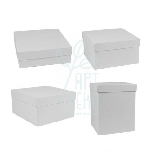 Коробка декоративна, біла, 18х18 см, Україна