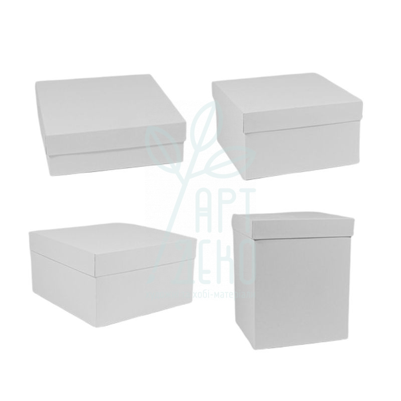 Коробка декоративна, біла, 18х18 см, Україна
